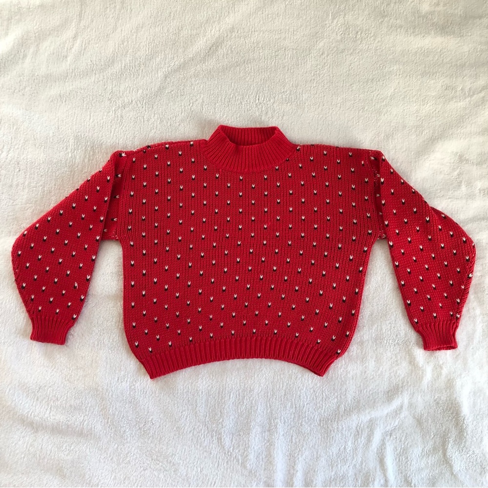 Vintage Club Sportif De Paris Red Sweater, Size Large